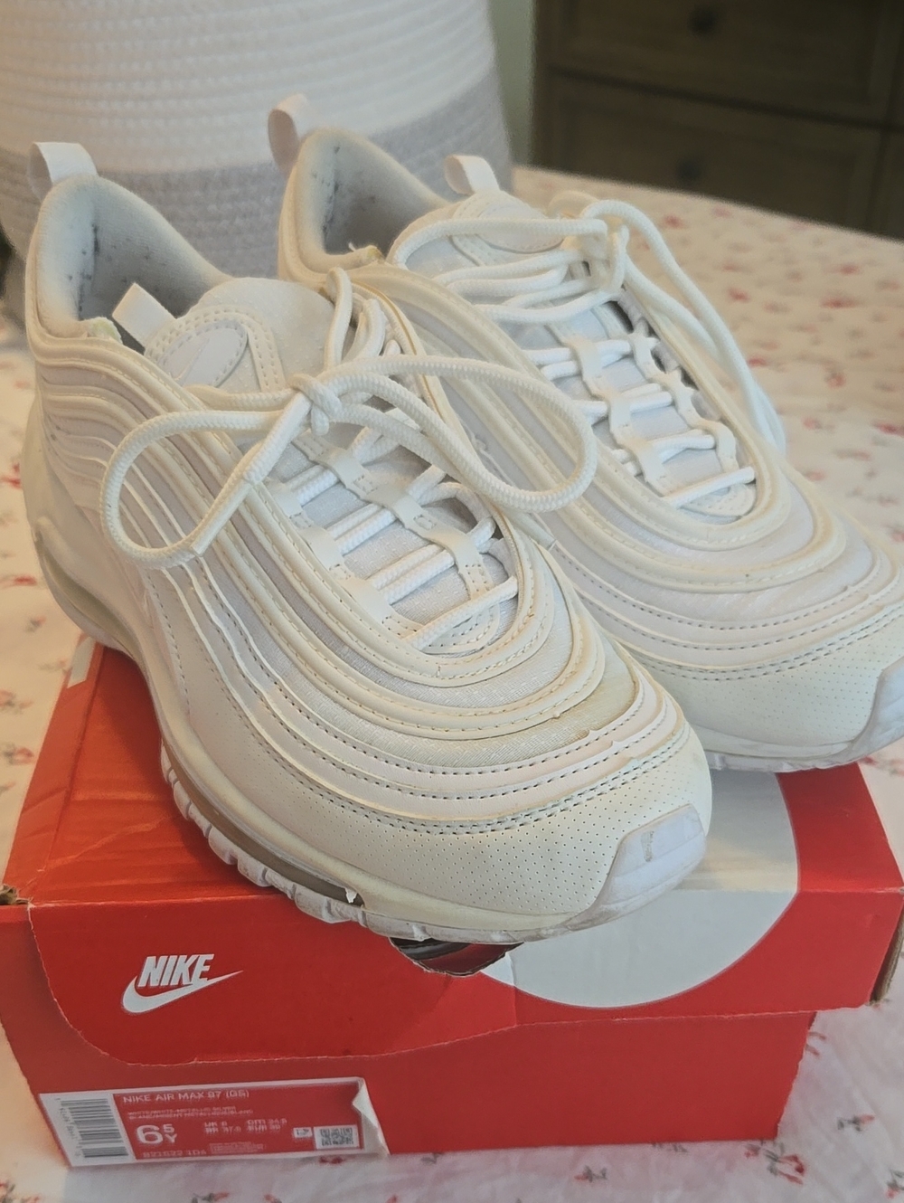 Nike All-White Air Max 97 Style Sneakers
